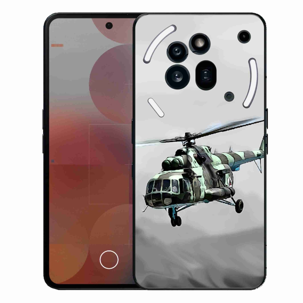 Gelový kryt mmCase na Nothing Phone (3a) Pro - vojenský vrtulník
