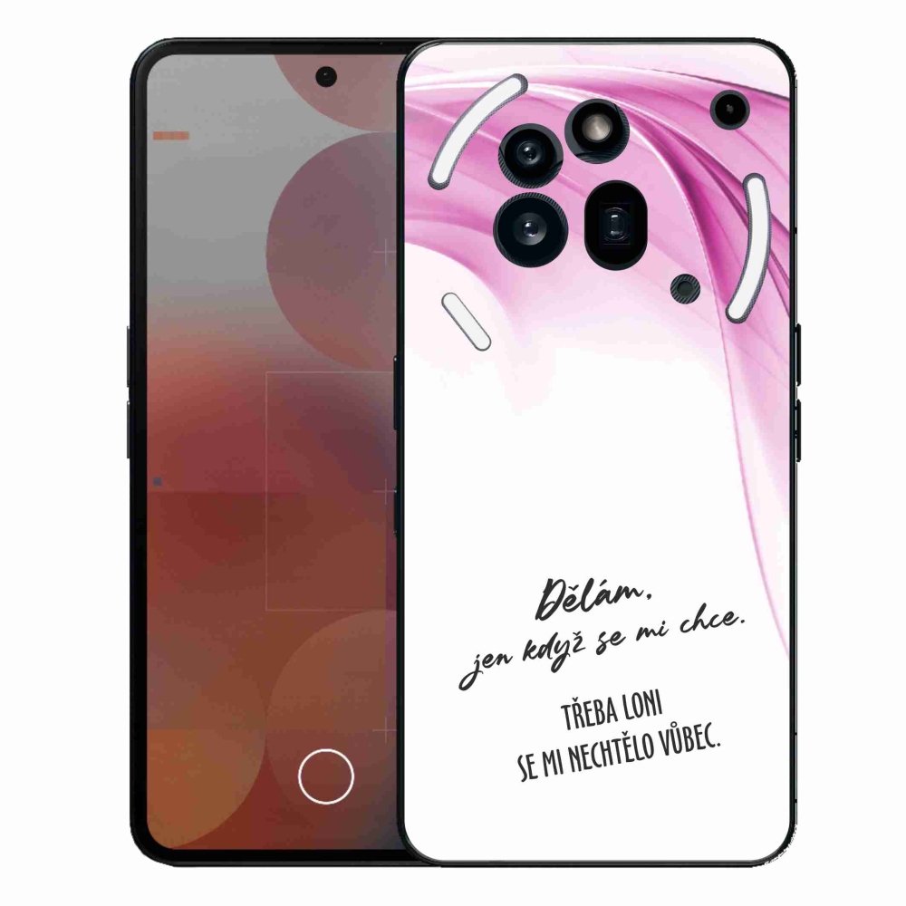 Gelový kryt mmCase na Nothing Phone (3a) Pro - vtipný text 12 bílé pozadí