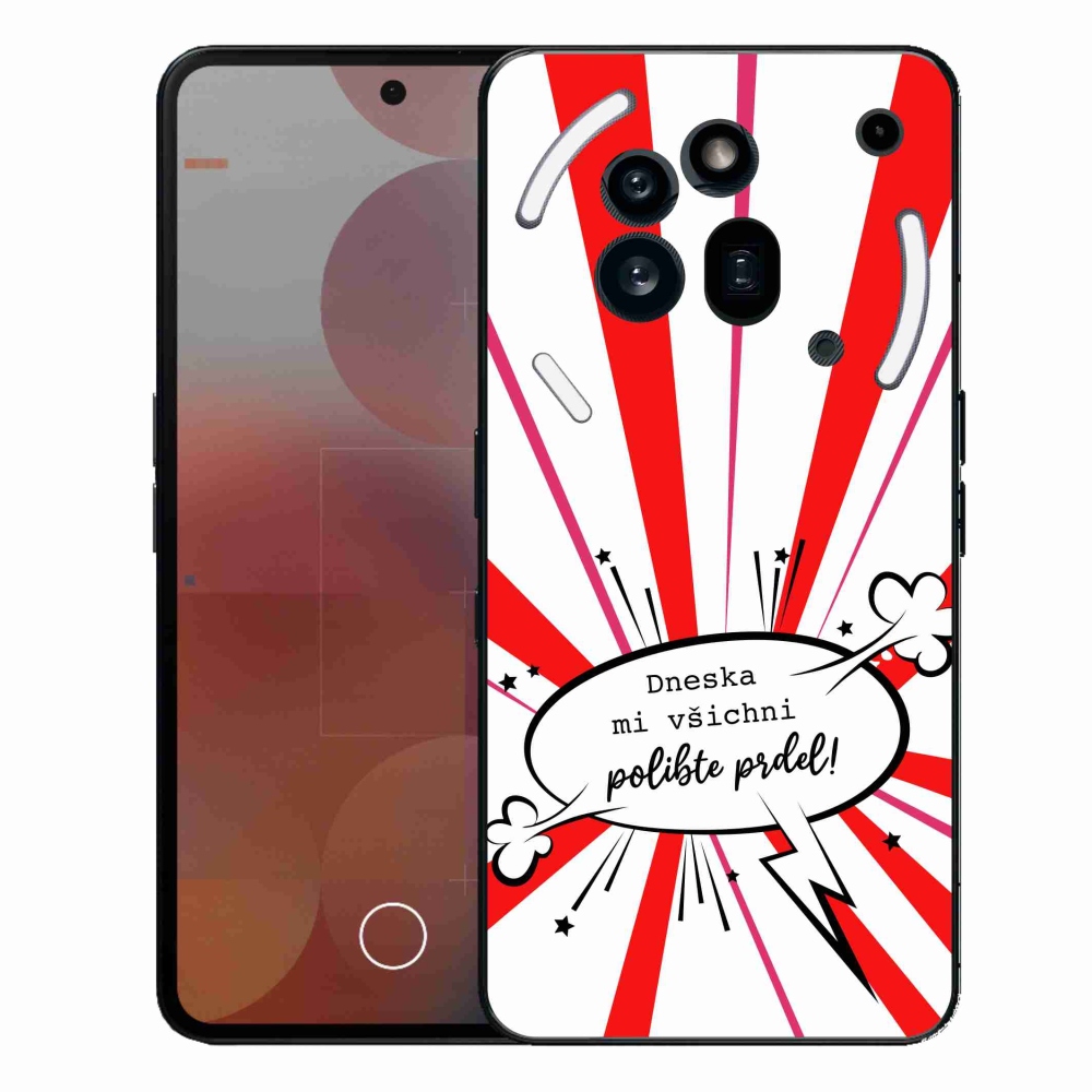 Gelový kryt mmCase na Nothing Phone (3a) Pro - vtipný text 15 bílé pozadí