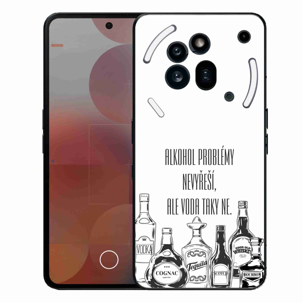 Gelový kryt mmCase na Nothing Phone (3a) Pro - vtipný text bílé pozadí