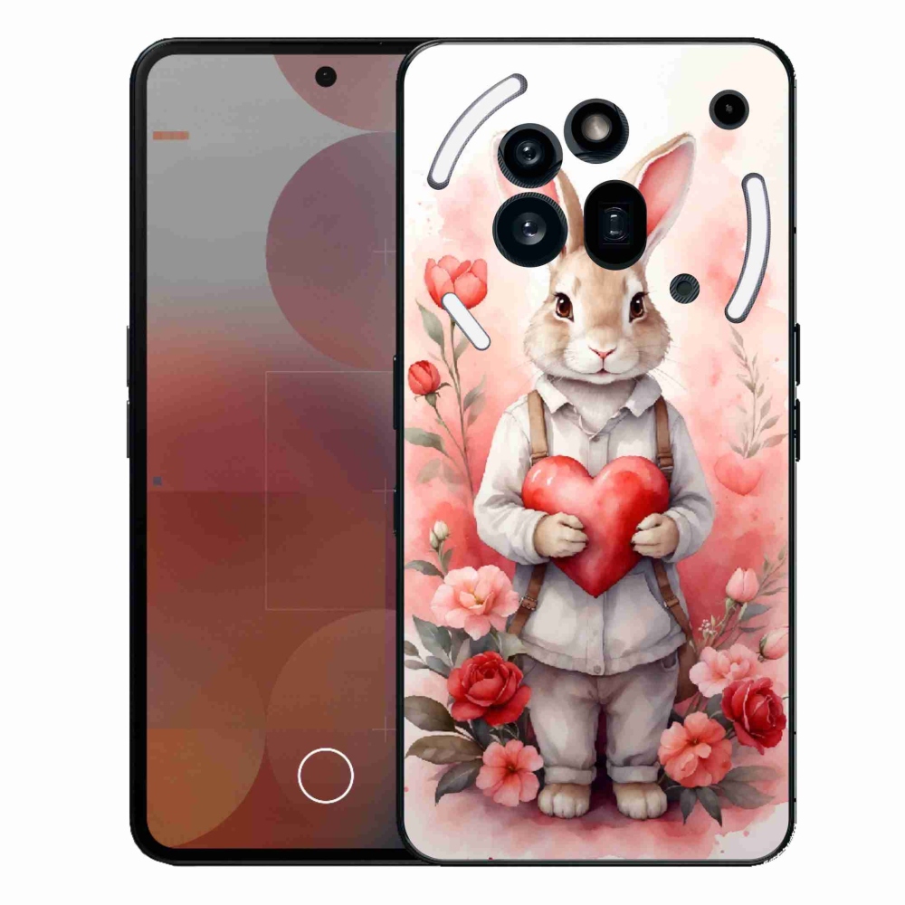 Gelový kryt mmCase na Nothing Phone (3a) Pro - zajíc se srdíčkem