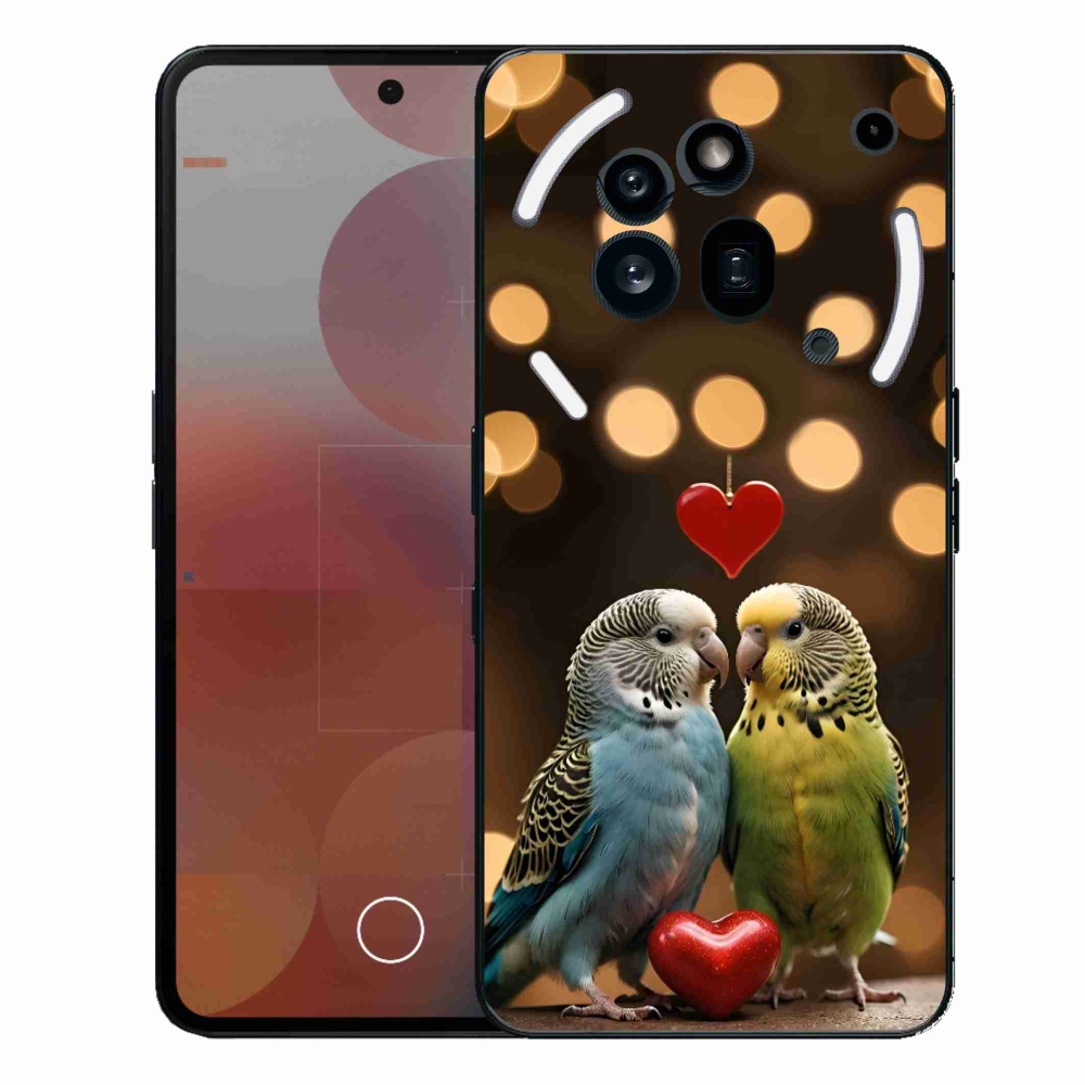 Gelový kryt mmCase na Nothing Phone (3a) Pro - zamilovaní papoušci