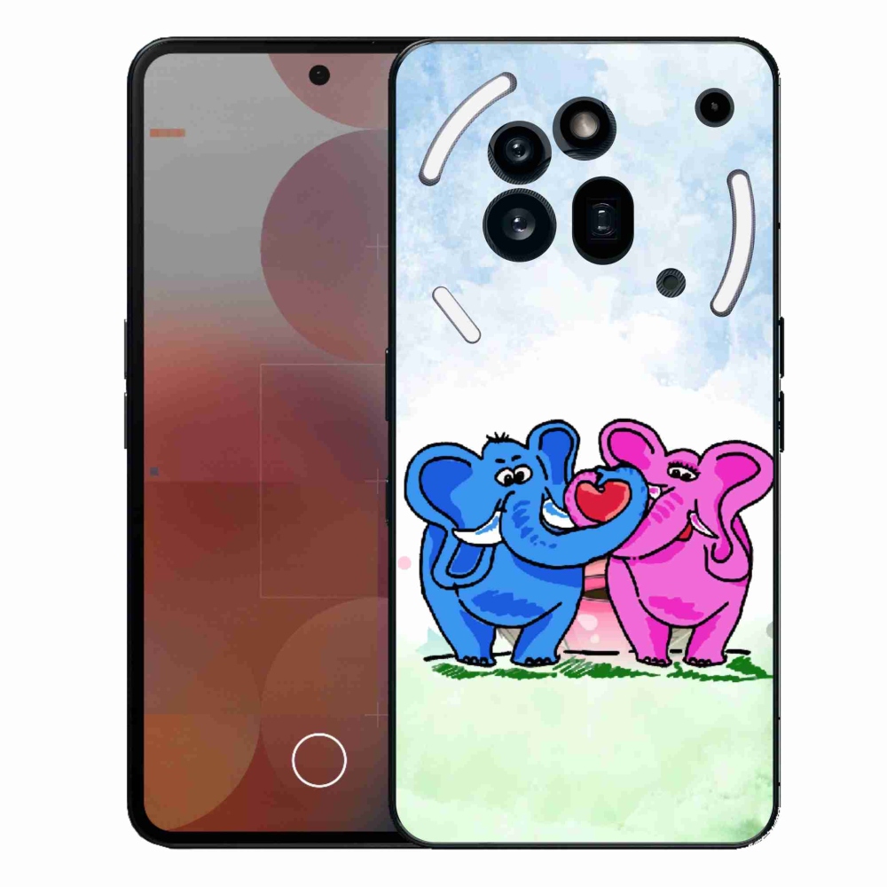Gelový kryt mmCase na Nothing Phone (3a) Pro - zamilovaní sloni