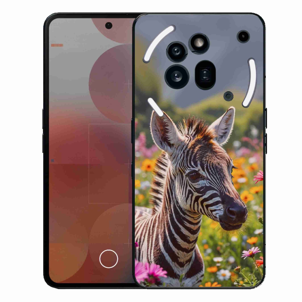 Gelový kryt mmCase na Nothing Phone (3a) Pro - zebra na louce