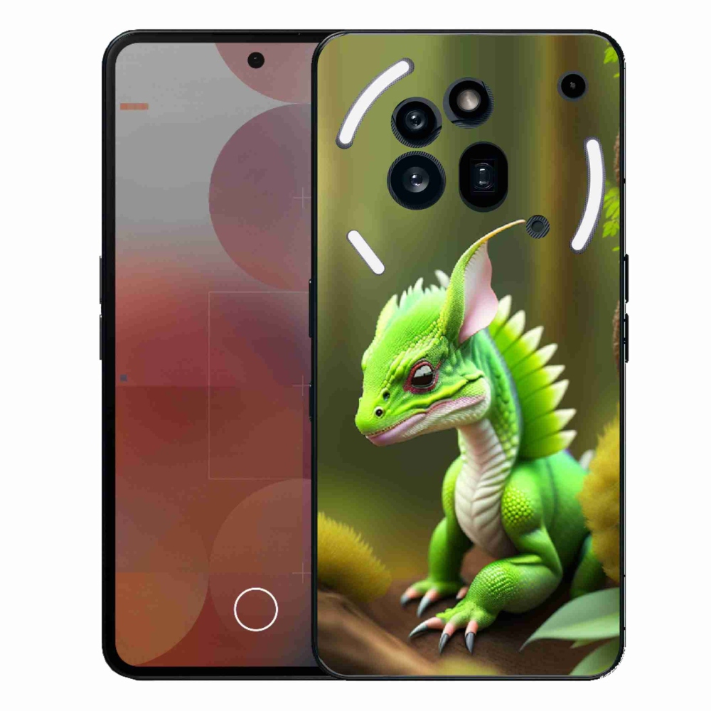 Gelový kryt mmCase na Nothing Phone (3a) Pro - zelený dráček