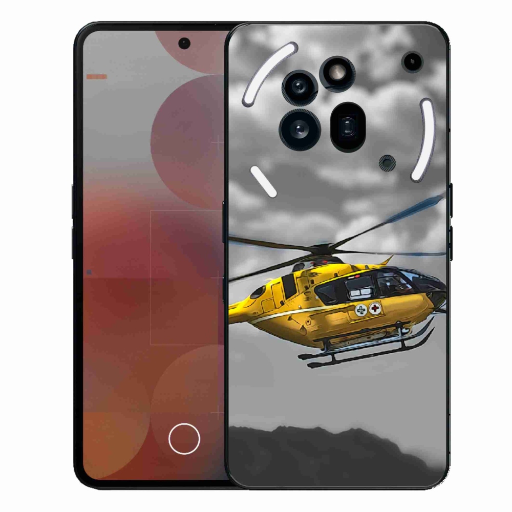 Gelový kryt mmCase na Nothing Phone (3a) Pro - žlutá helikoptéra
