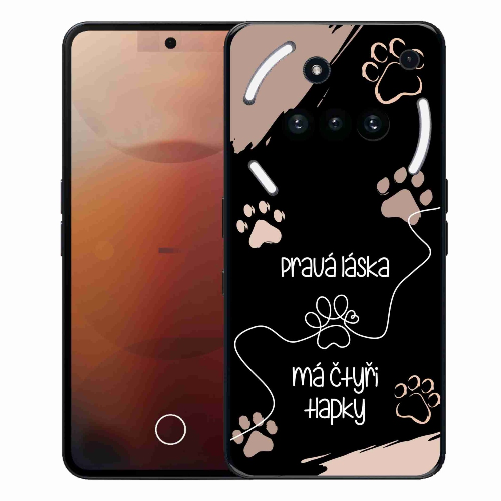 Gelový kryt mmCase na Nothing Phone (3a) - psí motiv 1 černé pozadí