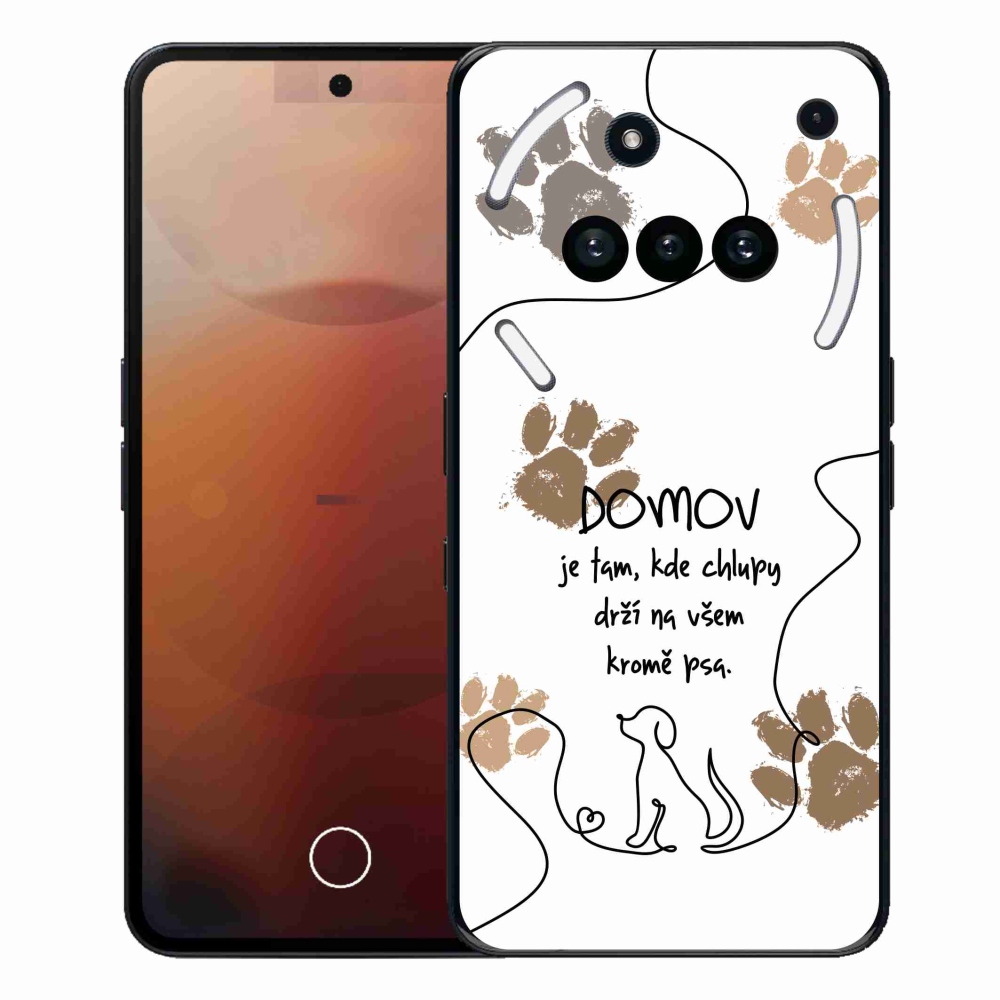 Gelový kryt mmCase na Nothing Phone (3a) - psí motiv bílé pozadí