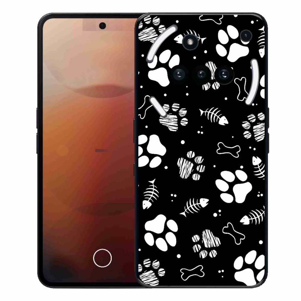 Gelový kryt mmCase na Nothing Phone (3a) - psí tlapky