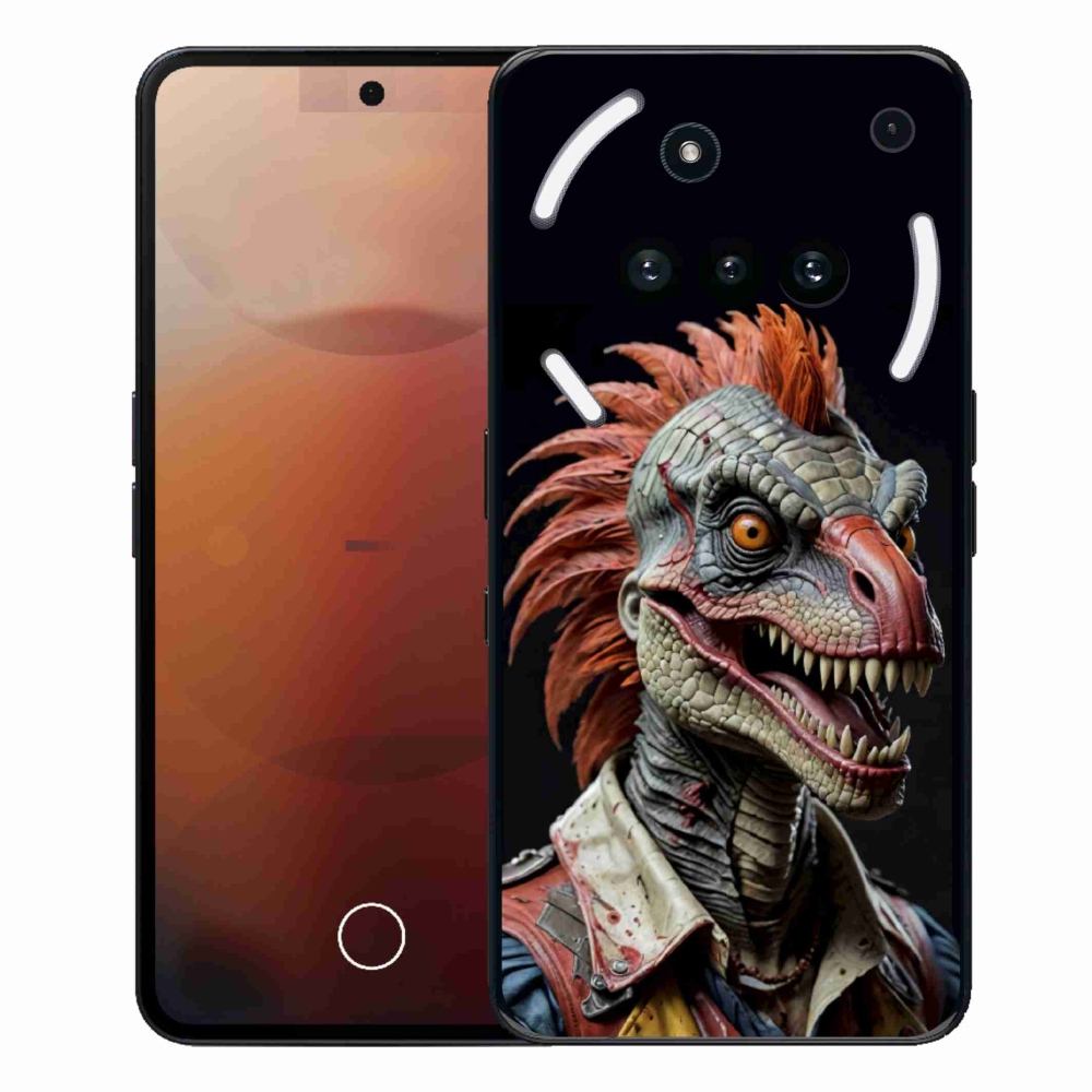 Gelový kryt mmCase na Nothing Phone (3a) - punk dinosaurus