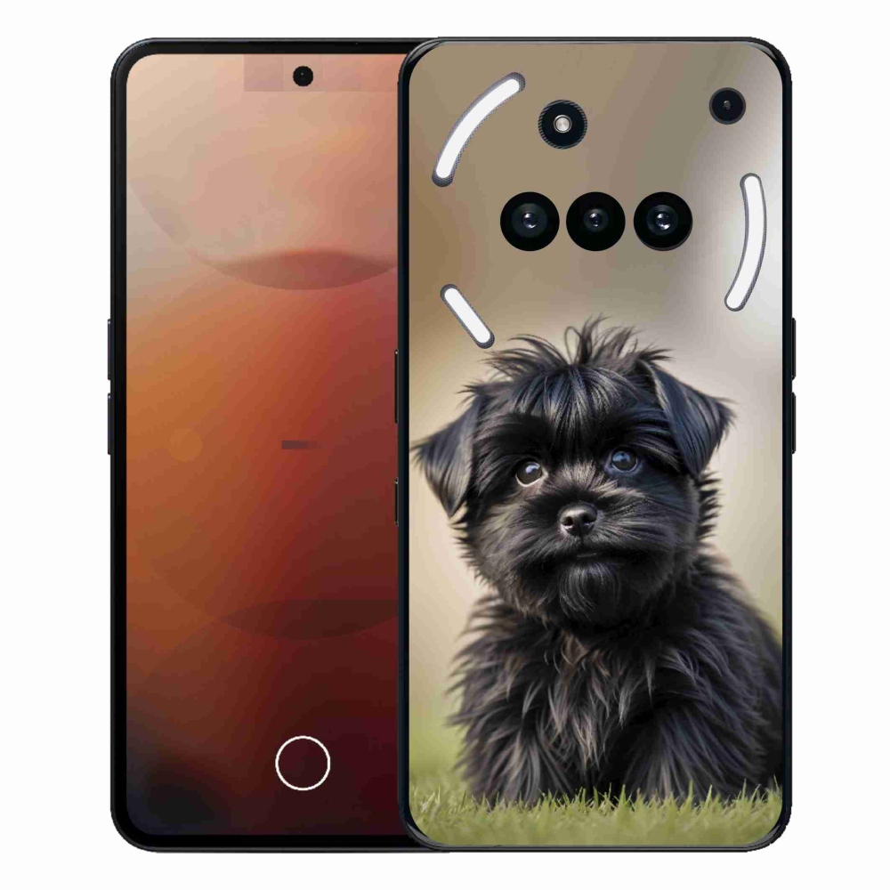 Gelový kryt mmCase na Nothing Phone (3a) - roztomilý černý pejsek