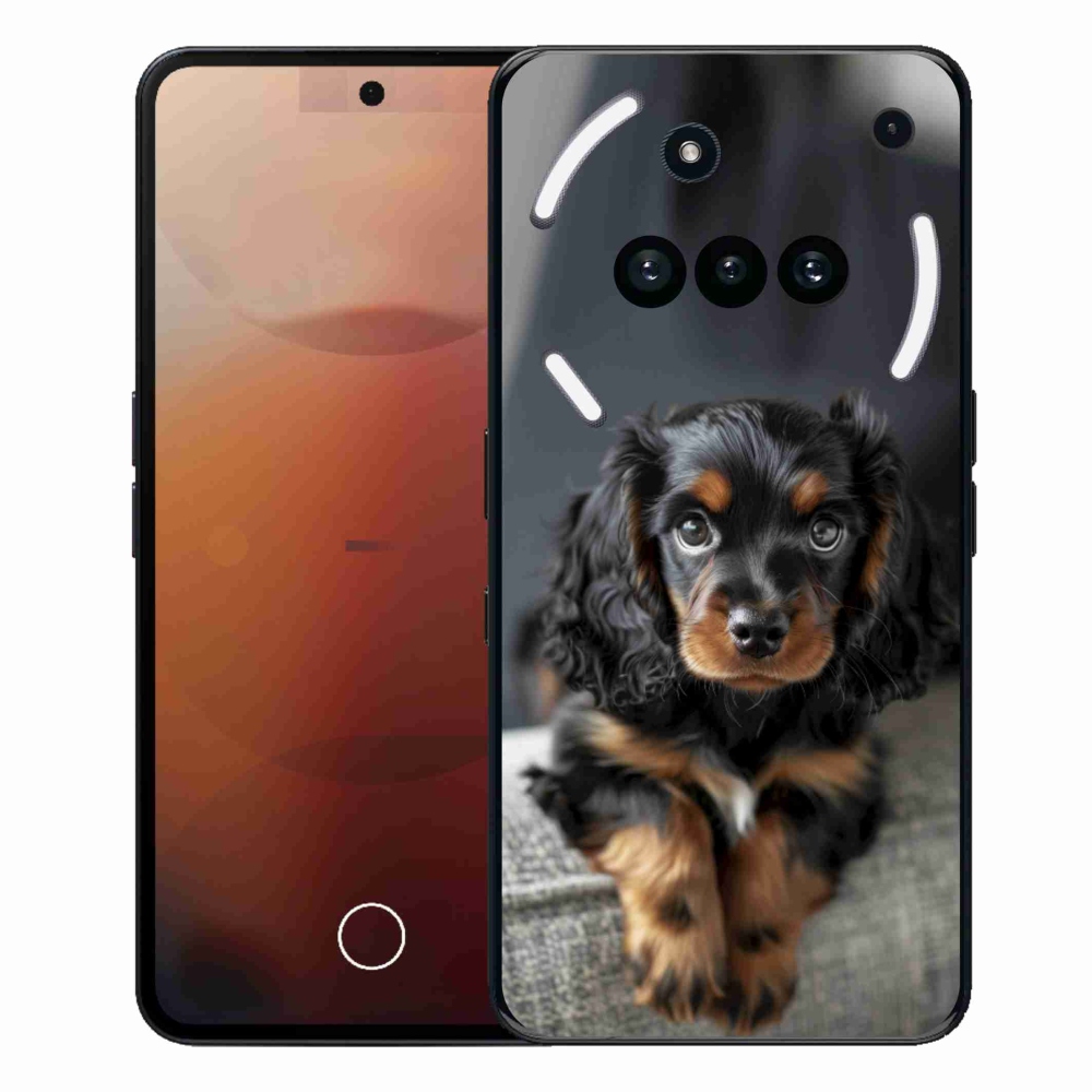 Gelový kryt mmCase na Nothing Phone (3a) - roztomilý dlouhosrstý jezevčík