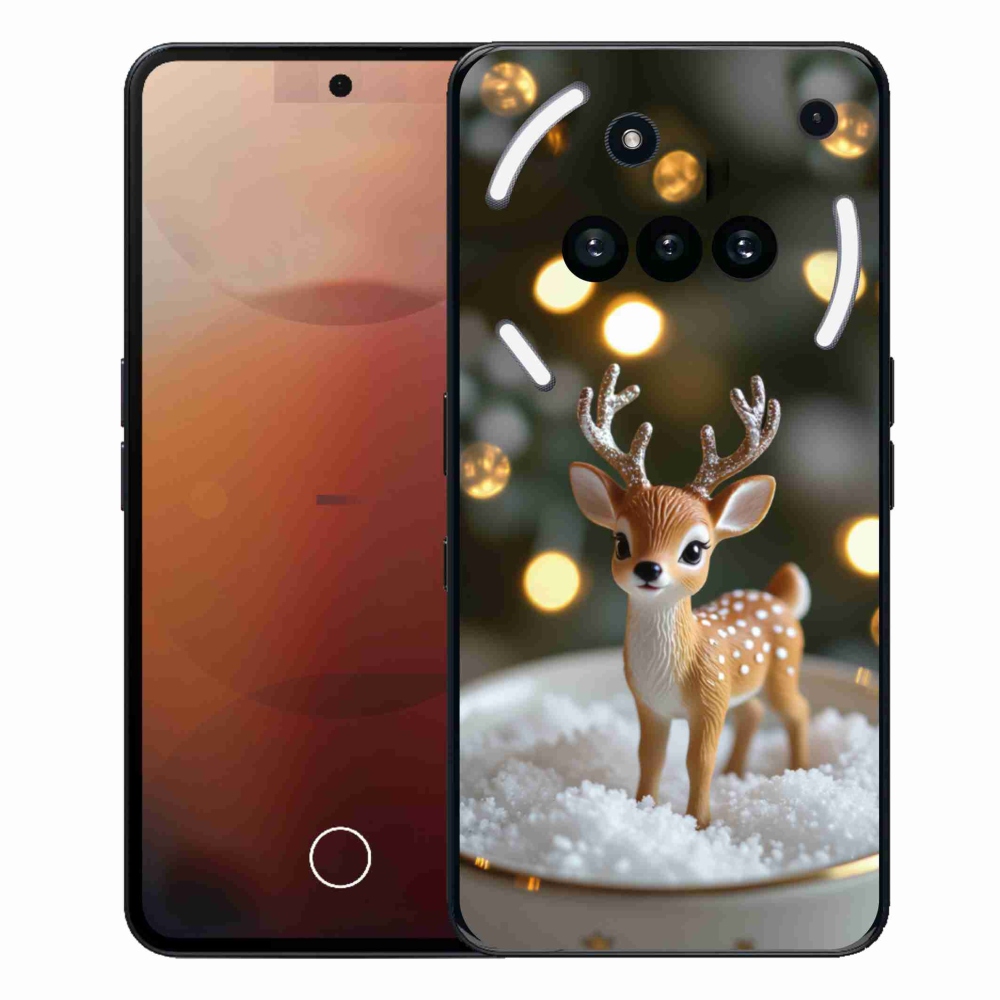Gelový kryt mmCase na Nothing Phone (3a) - roztomilý vánoční jelen