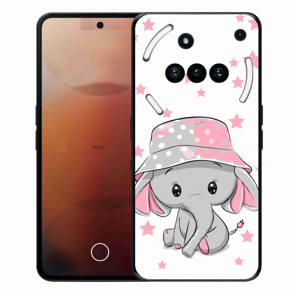 Gelový kryt mmCase na Nothing Phone (3a) - růžový slon