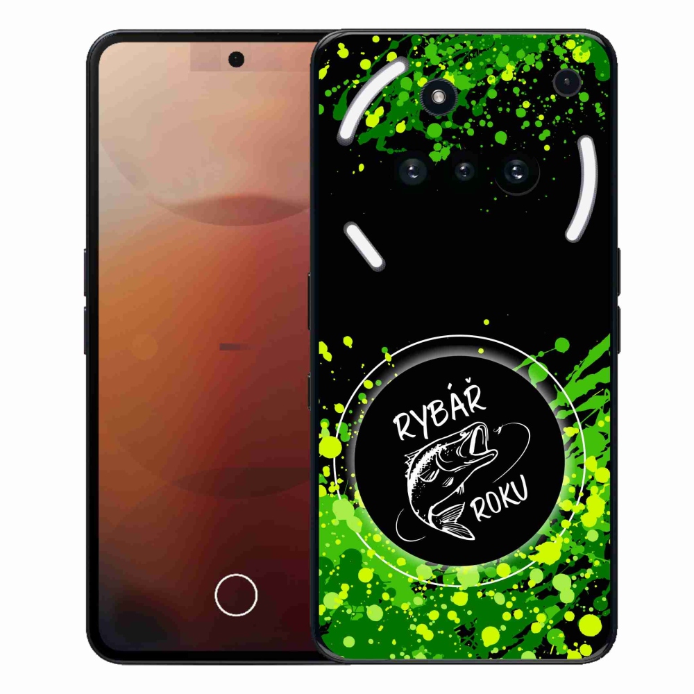 Gelový kryt mmCase na Nothing Phone (3a) - rybář roku černé pozadí