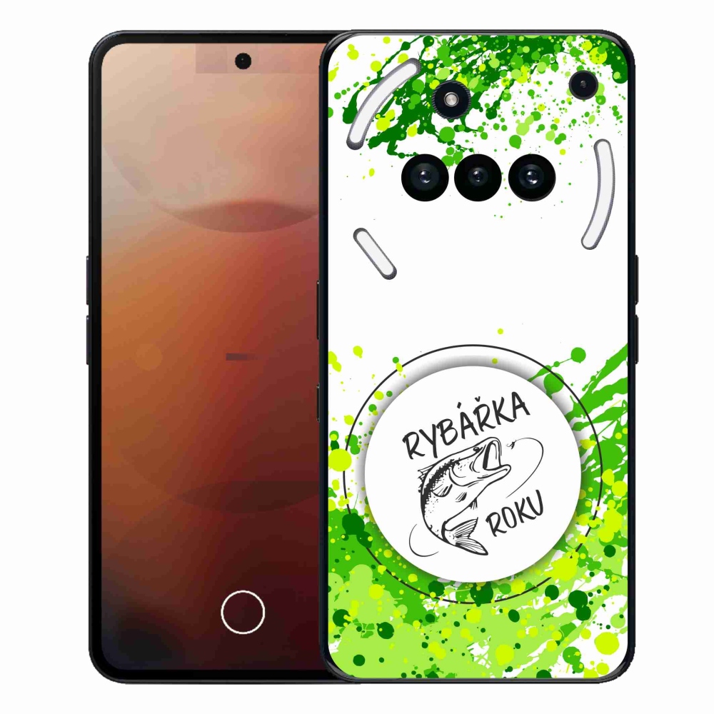 Gelový kryt mmCase na Nothing Phone (3a) - rybářka roku bílé pozadí