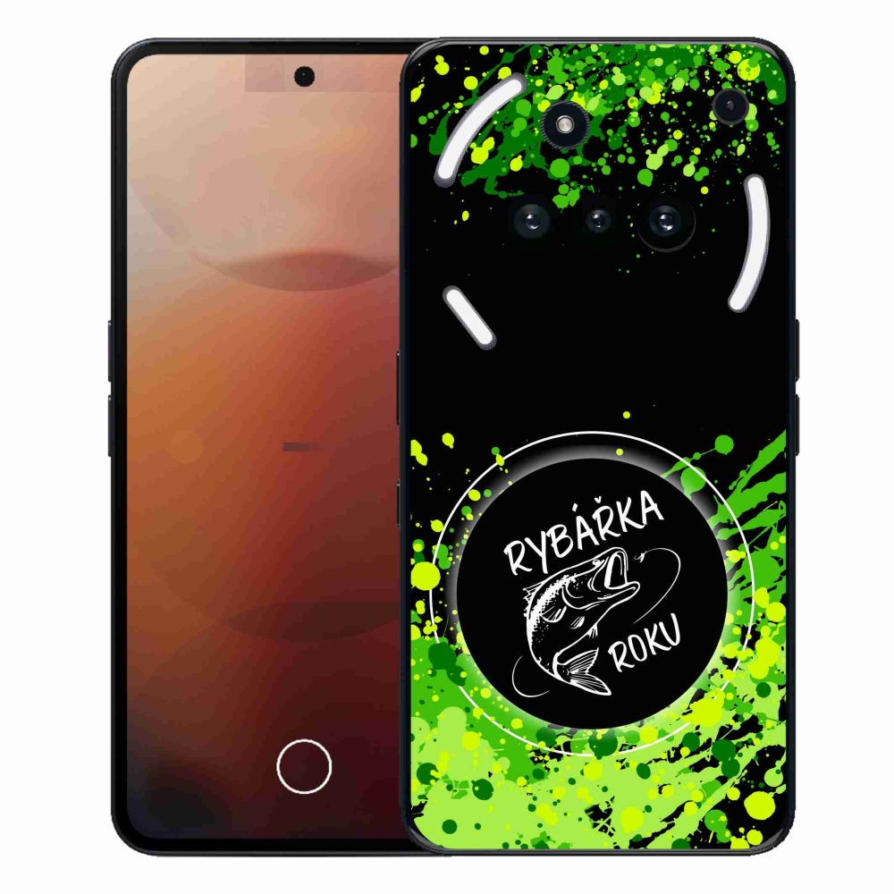 Gelový kryt mmCase na Nothing Phone (3a) - rybářka roku černé pozadí