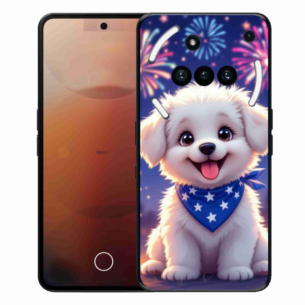Gelový kryt mmCase na Nothing Phone (3a) - slavnostní štěně