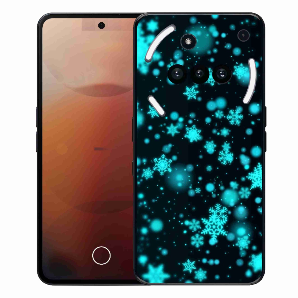Gelový kryt mmCase na Nothing Phone (3a) - sněhové vločky 1