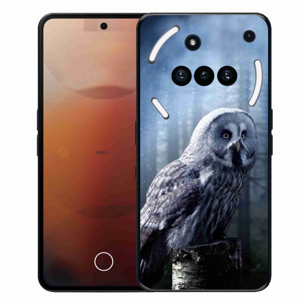 Gelový kryt mmCase na Nothing Phone (3a) - sova