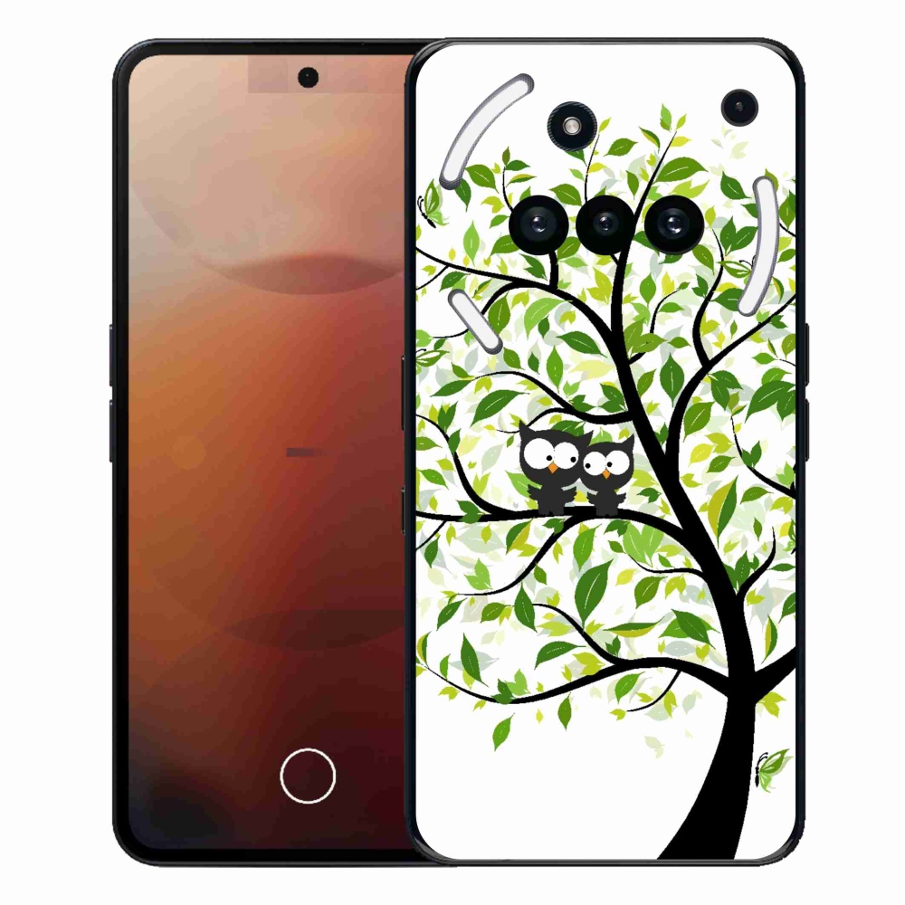 Gelový kryt mmCase na Nothing Phone (3a) - sovičky na stromě