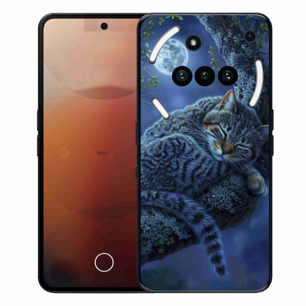 Gelový kryt mmCase na Nothing Phone (3a) - spící kočka
