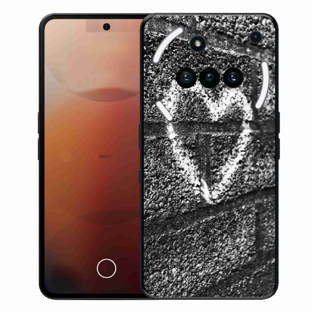 Gelový kryt mmCase na Nothing Phone (3a) - srdce na zdi