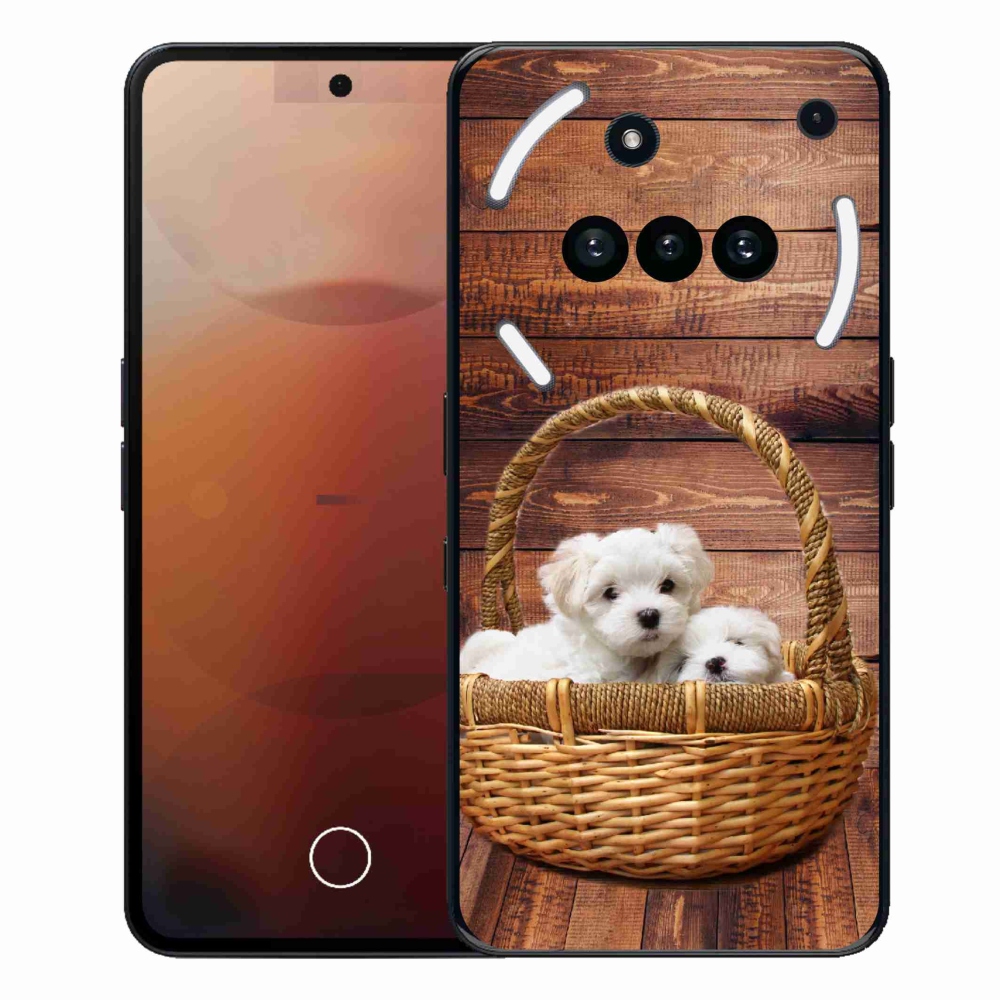 Gelový kryt mmCase na Nothing Phone (3a) - štěňátka