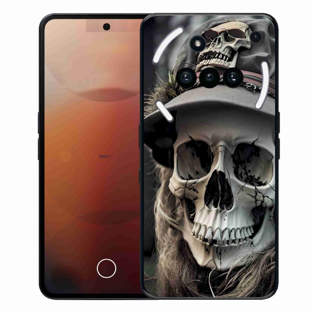 Gelový kryt mmCase na Nothing Phone (3a) - temná lebka