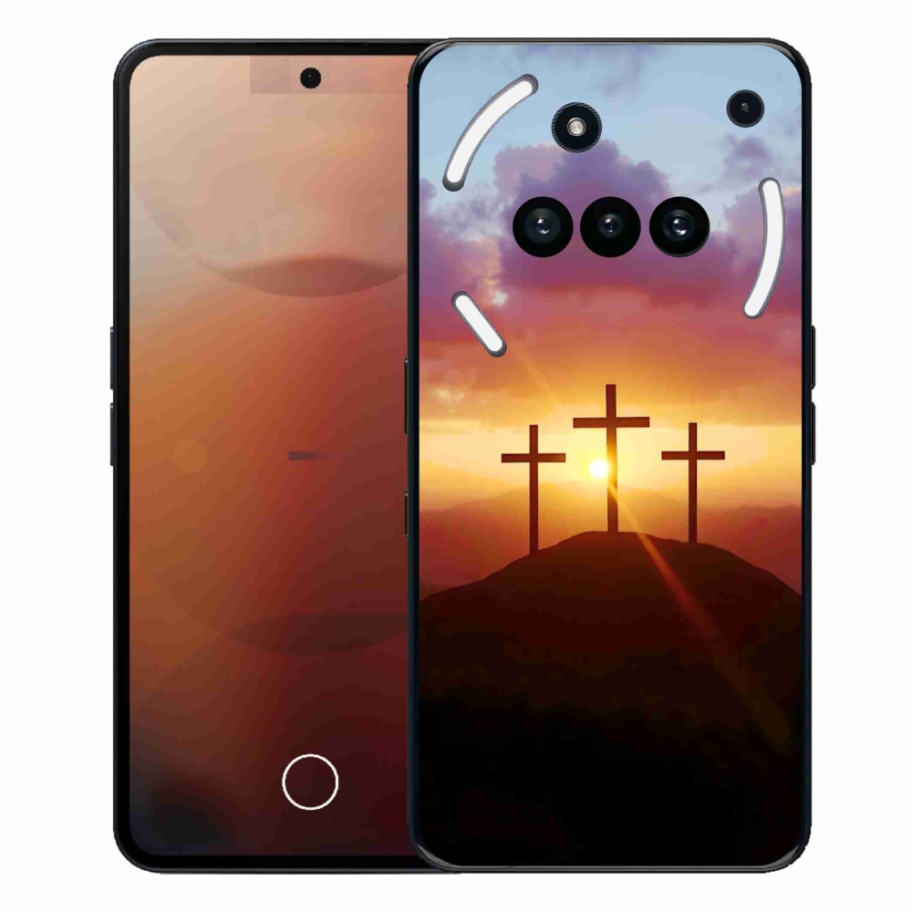 Gelový kryt mmCase na Nothing Phone (3a) - tři kříže
