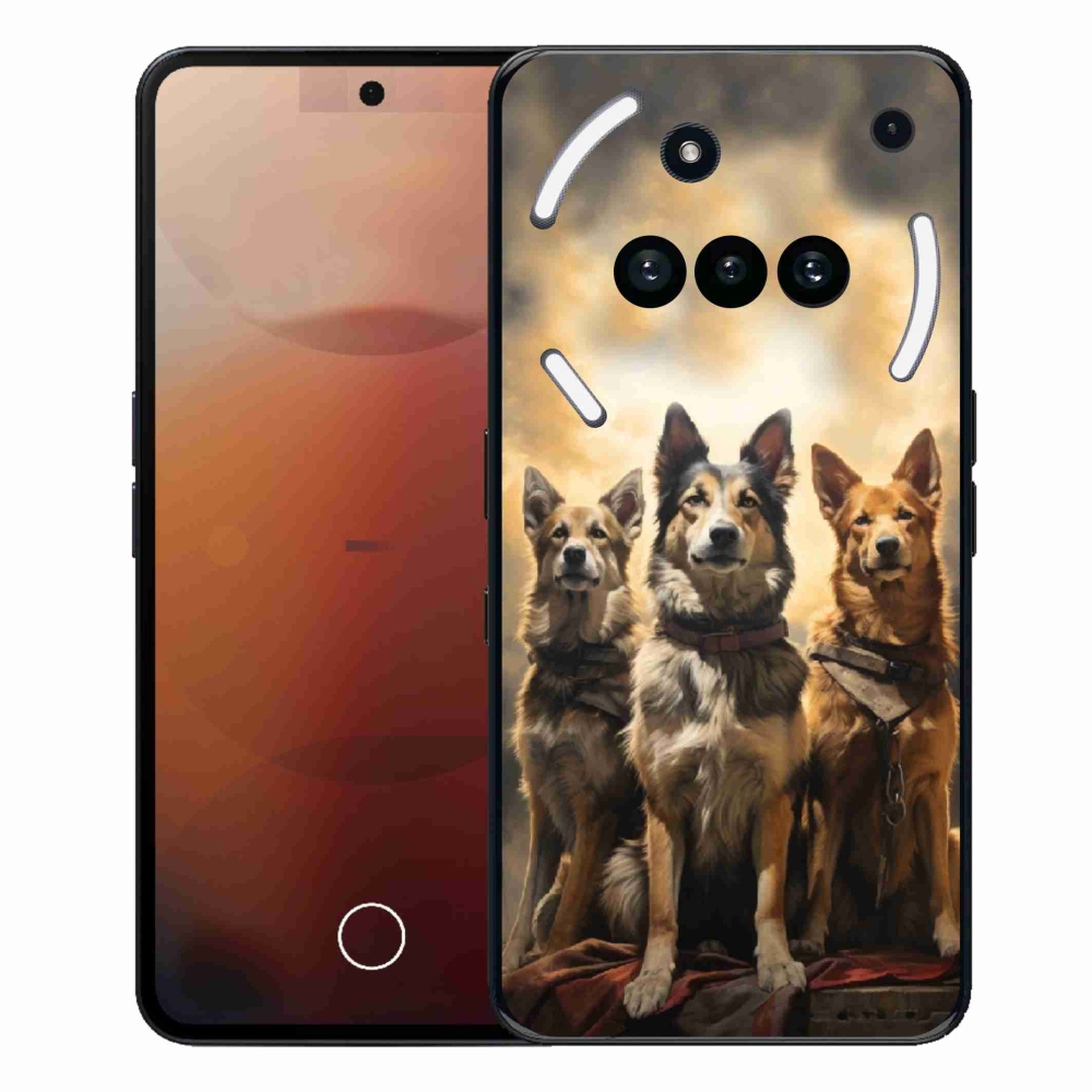 Gelový kryt mmCase na Nothing Phone (3a) - tři psi