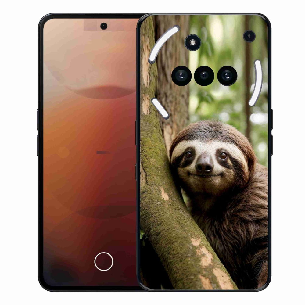 Gelový kryt mmCase na Nothing Phone (3a) - usměvavý lenochod