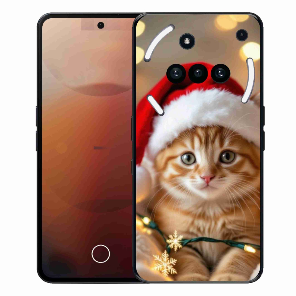 Gelový kryt mmCase na Nothing Phone (3a) - vánoční kotě
