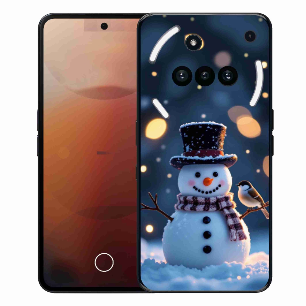 Gelový kryt mmCase na Nothing Phone (3a) - vánoční sněhulák