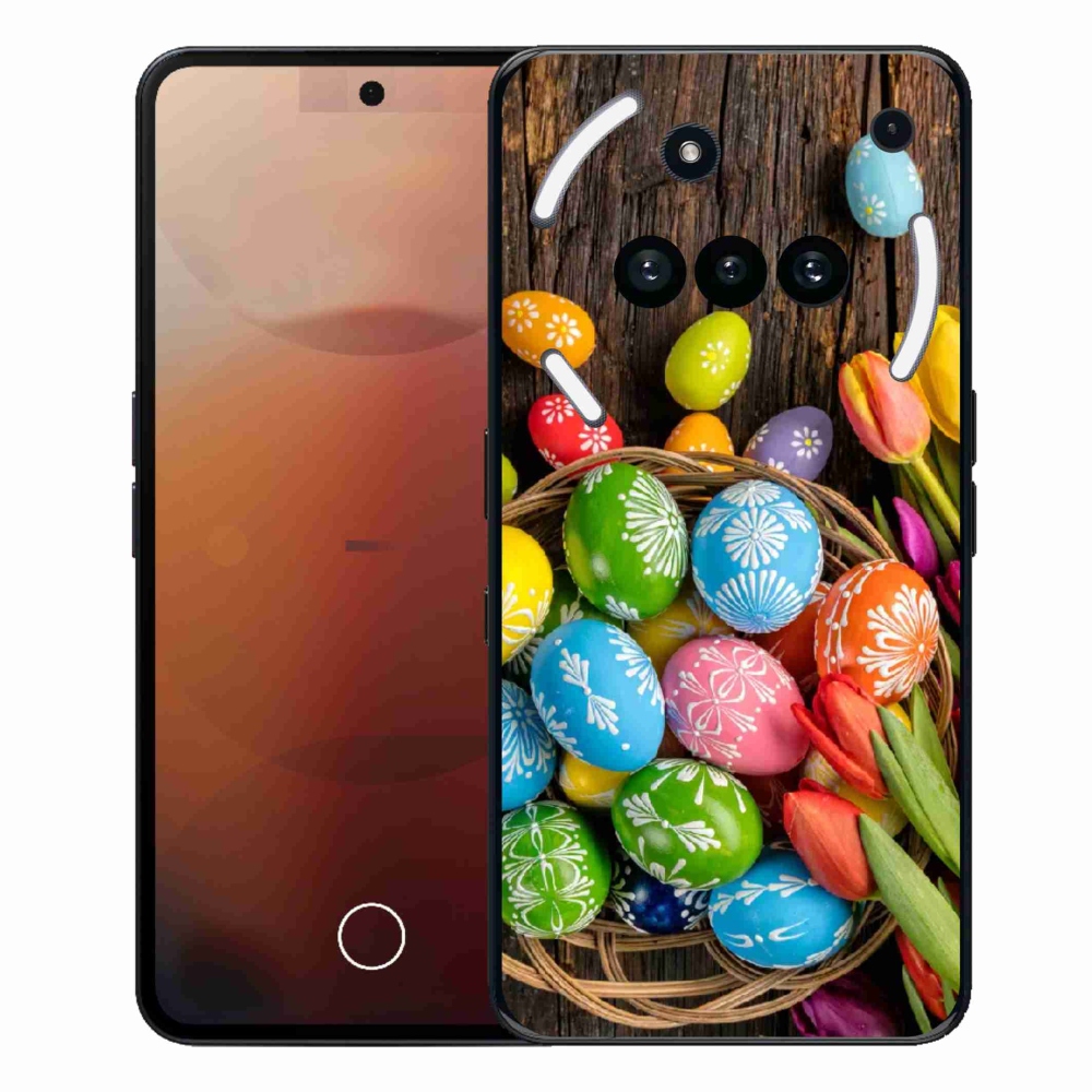 Gelový kryt mmCase na Nothing Phone (3a) - velikonoční vajíčka