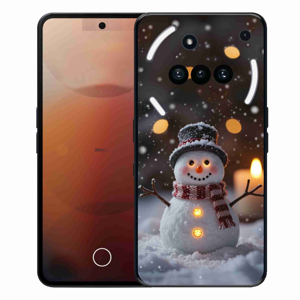 Gelový kryt mmCase na Nothing Phone (3a) - veselý sněhulák