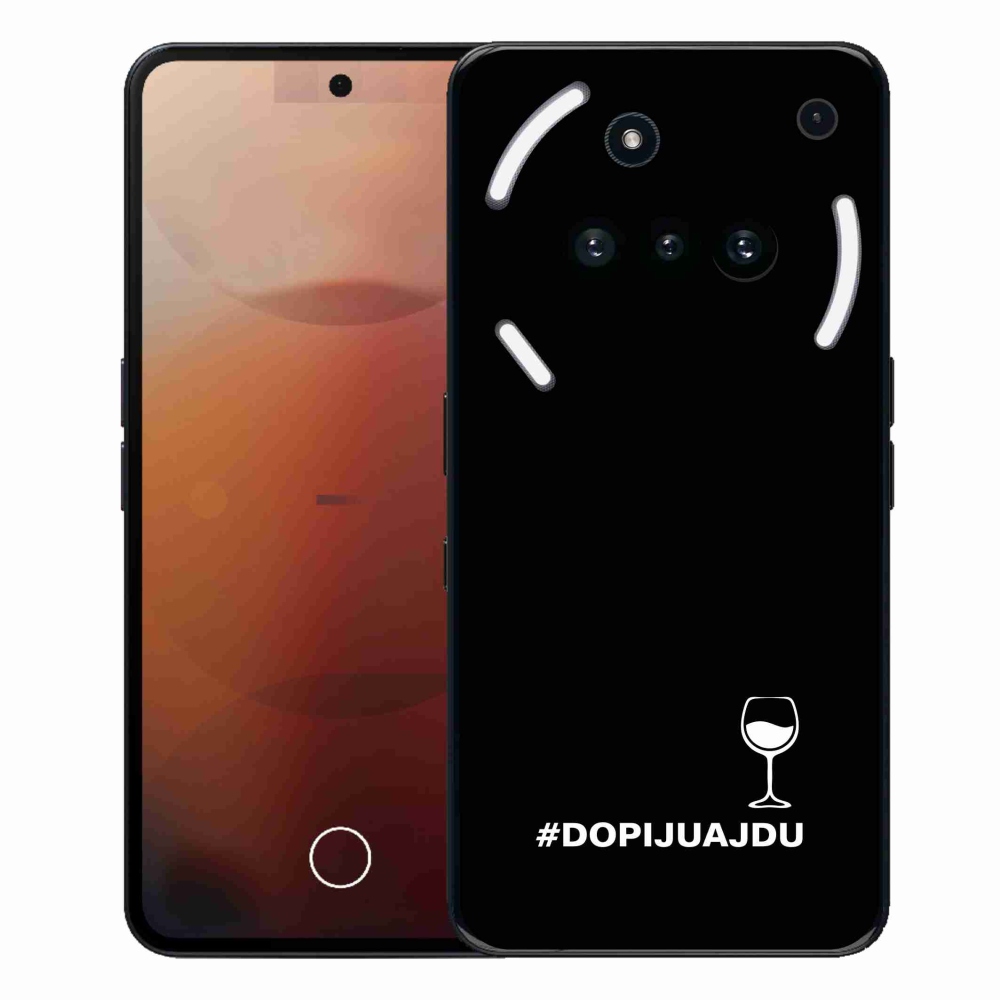 Gelový kryt mmCase na Nothing Phone (3a) - vinný motiv černé pozadí