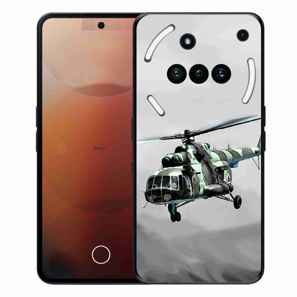 Gelový kryt mmCase na Nothing Phone (3a) - vojenský vrtulník