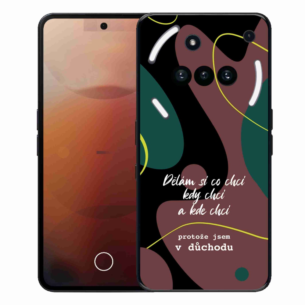 Gelový kryt mmCase na Nothing Phone (3a) - vtipný text 10 černé pozadí