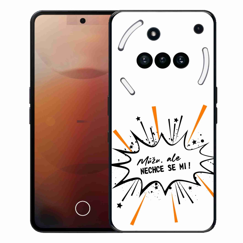 Gelový kryt mmCase na Nothing Phone (3a) - vtipný text 11 bílé pozadí