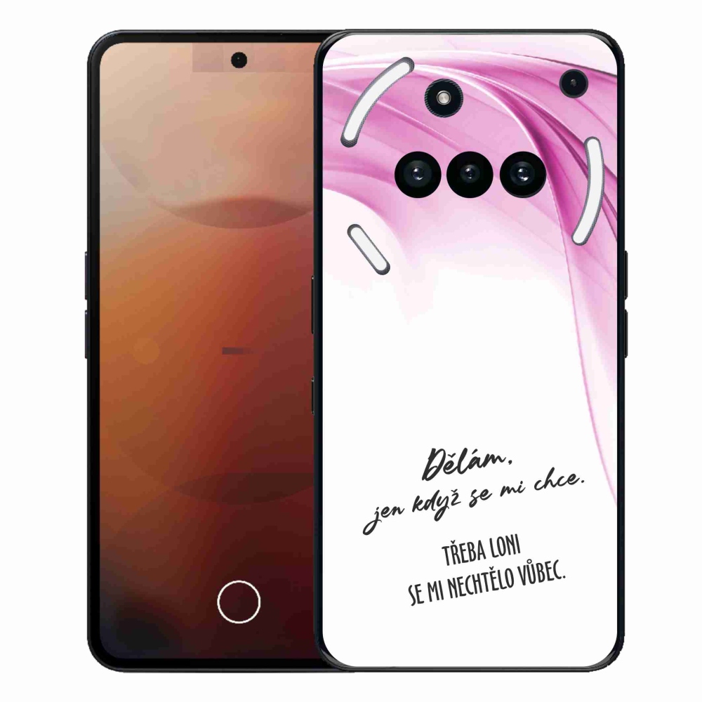 Gelový kryt mmCase na Nothing Phone (3a) - vtipný text 12 bílé pozadí