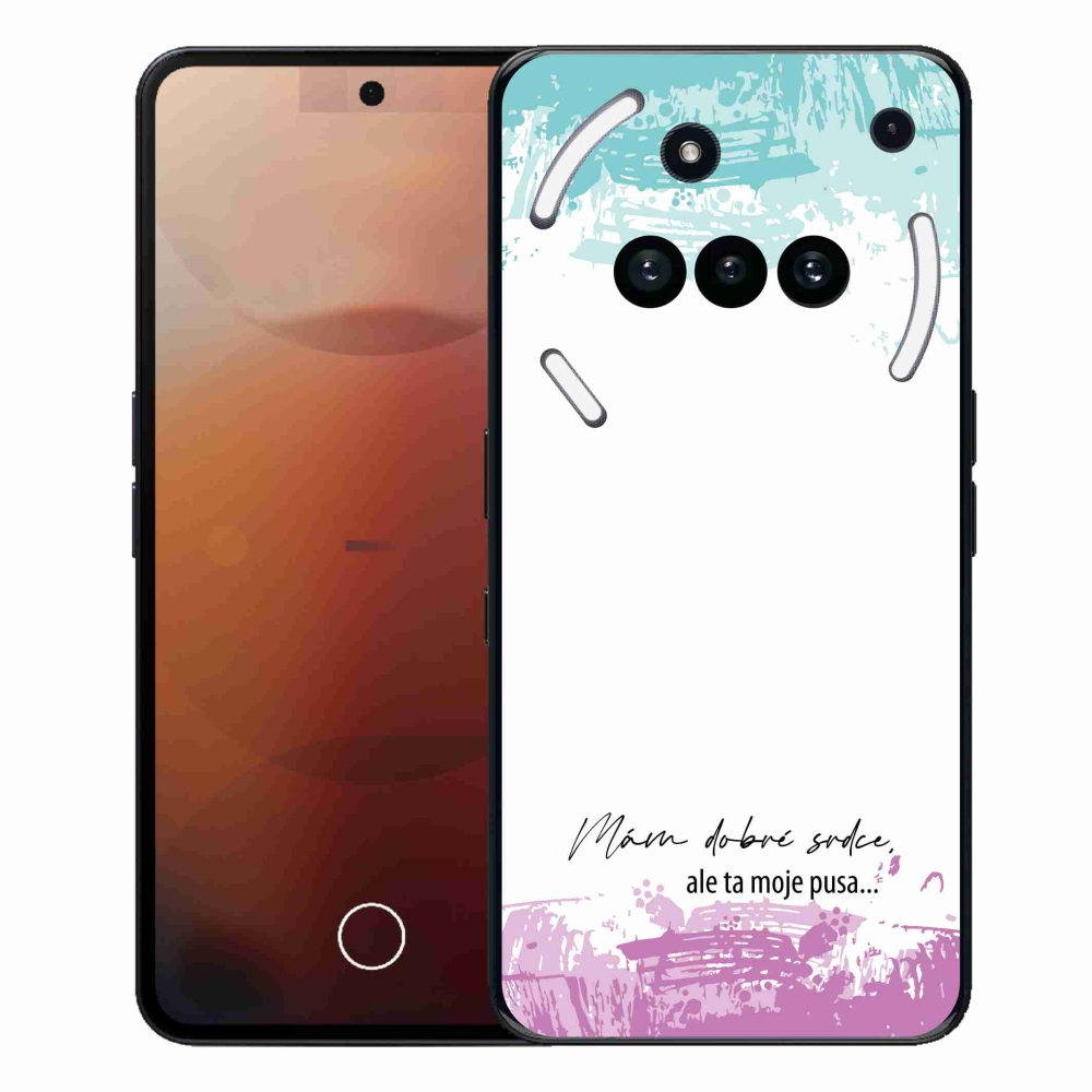 Gelový kryt mmCase na Nothing Phone (3a) - vtipný text 3 bílé pozadí