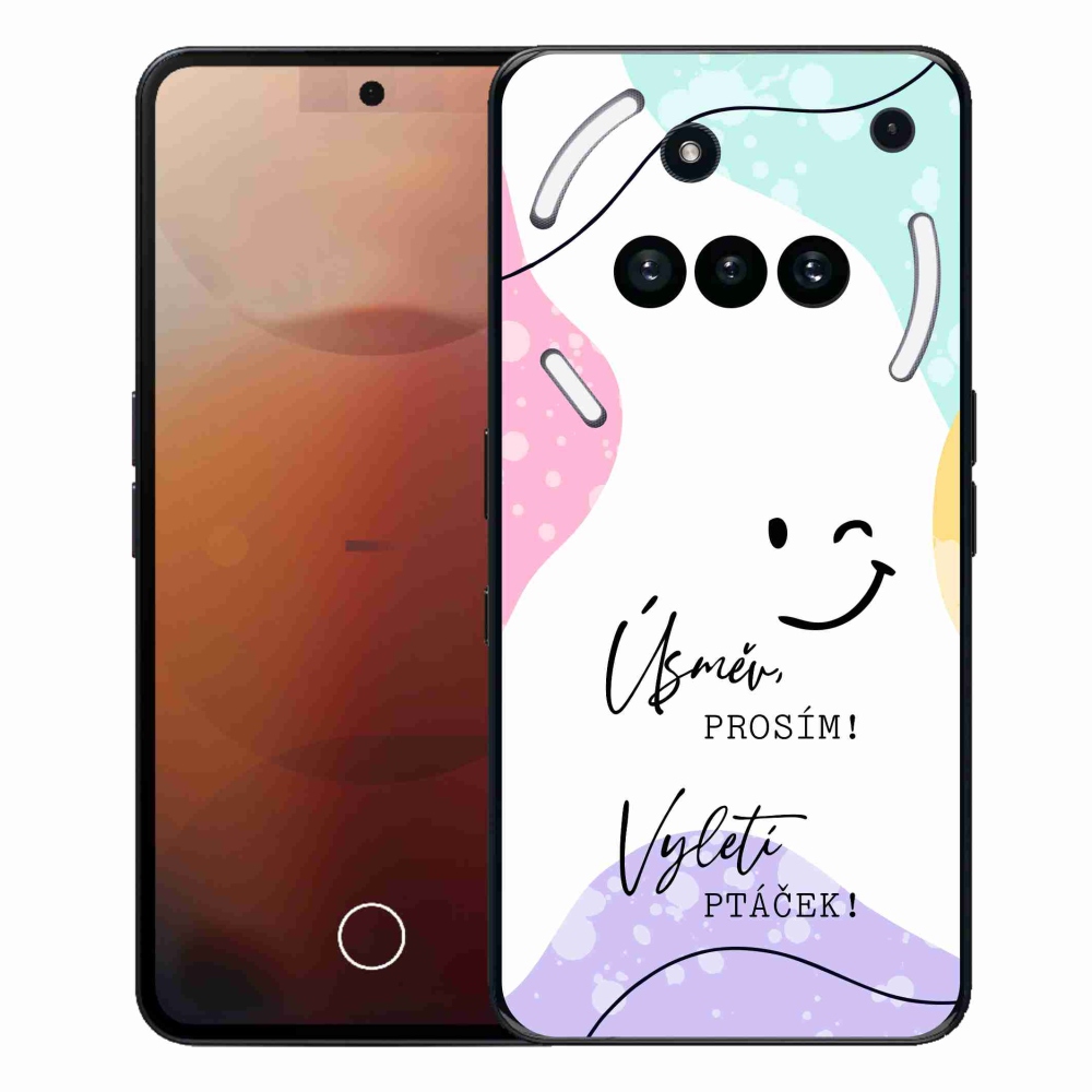 Gelový kryt mmCase na Nothing Phone (3a) - vtipný text 4 bílé pozadí