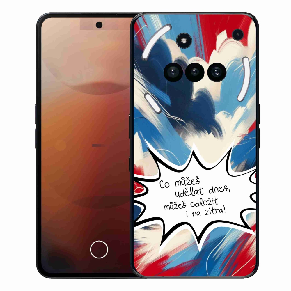 Gelový kryt mmCase na Nothing Phone (3a) - vtipný text 9 bílé pozadí