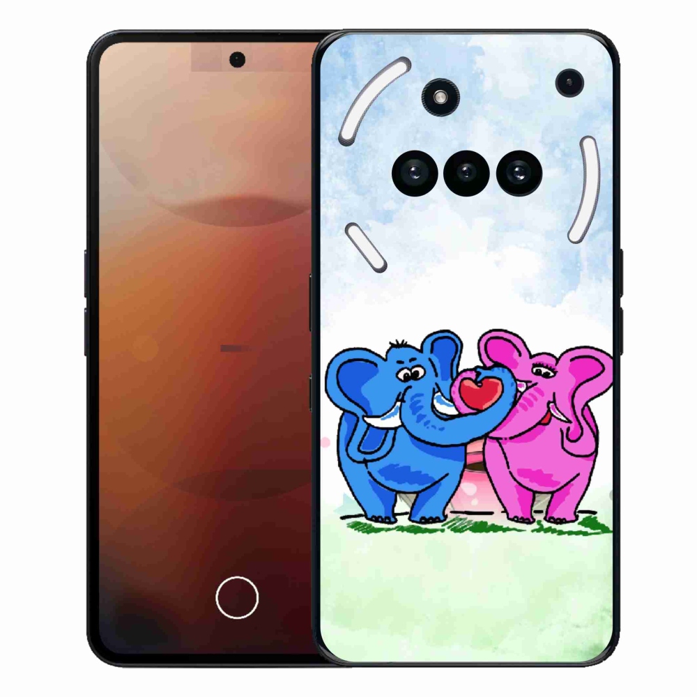Gelový kryt mmCase na Nothing Phone (3a) - zamilovaní sloni
