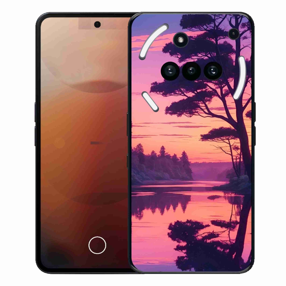 Gelový kryt mmCase na Nothing Phone (3a) - západ slunce nad jezerem