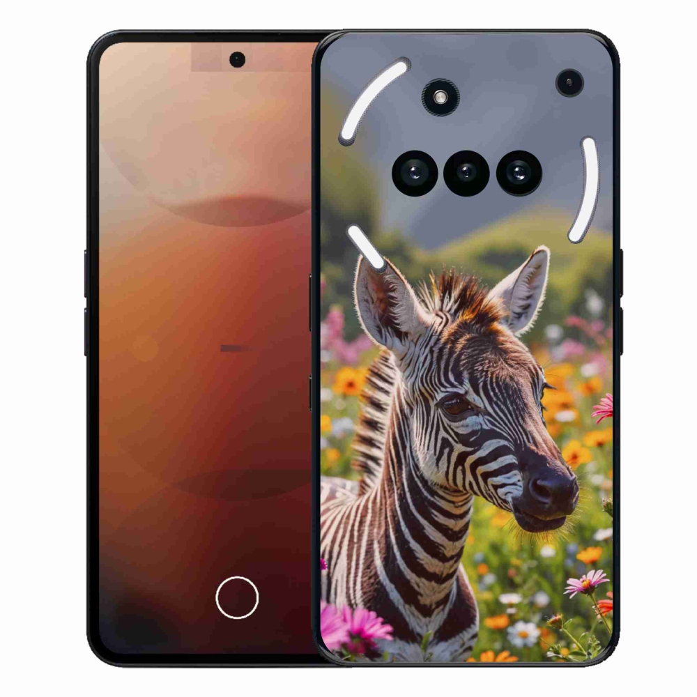 Gelový kryt mmCase na Nothing Phone (3a) - zebra na louce