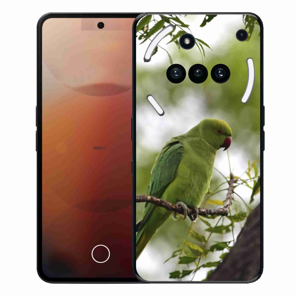 Gelový kryt mmCase na Nothing Phone (3a) - zelený papoušek