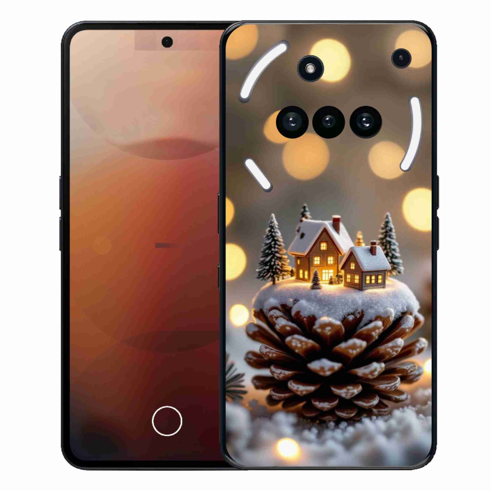 Gelový kryt mmCase na Nothing Phone (3a) - zimní vesnička