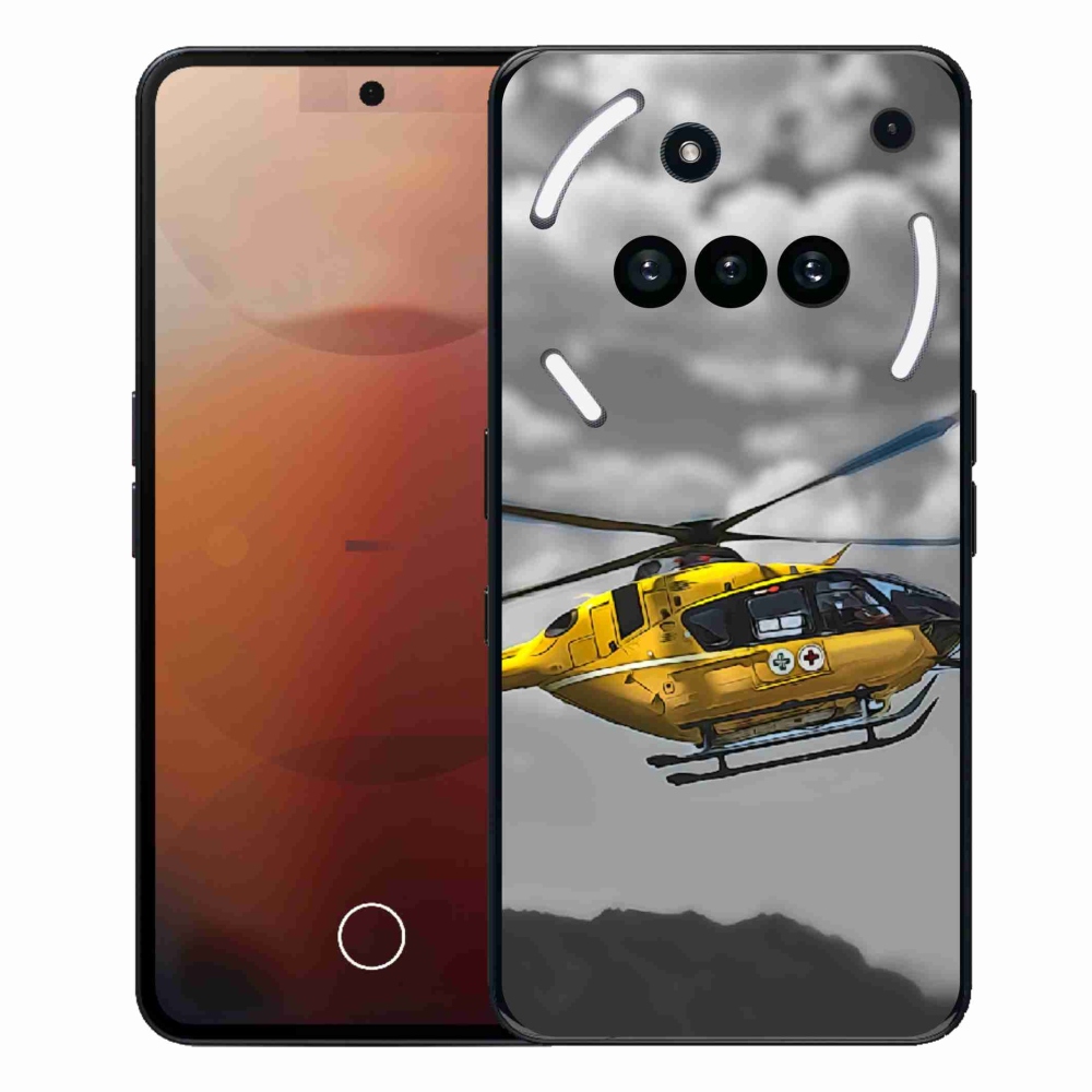 Gelový kryt mmCase na Nothing Phone (3a) - žlutá helikoptéra
